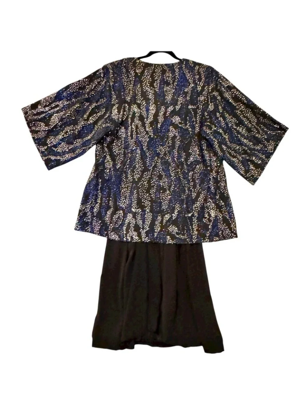 Evening Dress Women's 8 Strappy Black + Jacket by Pellini After 5 VTG 70's - Picture 2 of 16